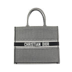 Dior BOOK TOTE Book tote Large Handbag Tote bag Canvas Black White