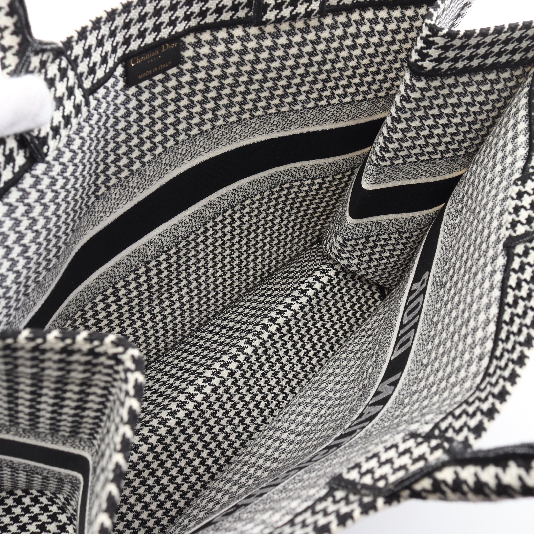 Dior BOOK TOTE Book tote Large Handbag Tote bag Canvas Black White