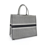 Dior BOOK TOTE Book tote Large Handbag Tote bag Canvas Black White