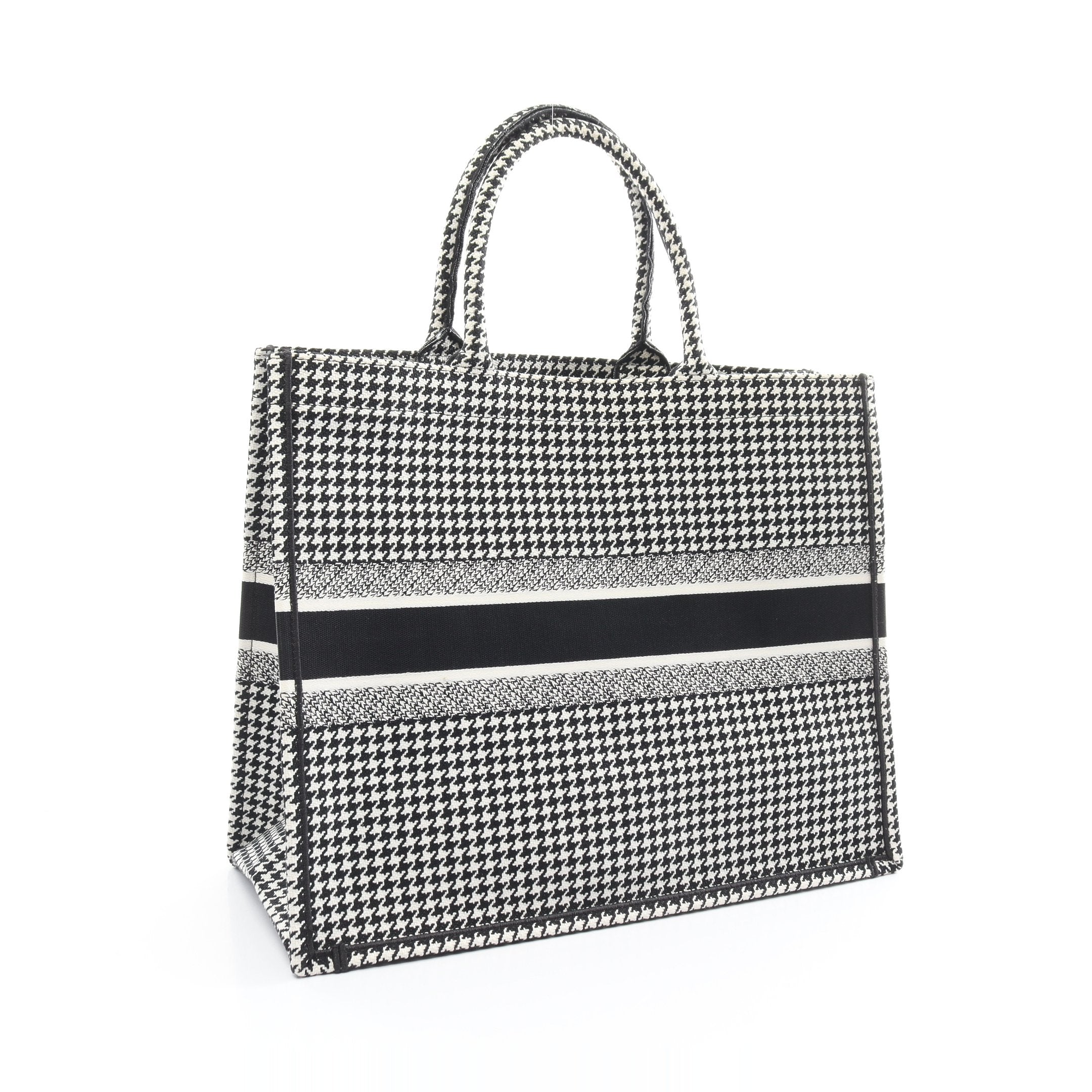 Dior BOOK TOTE Book tote Large Handbag Tote bag Canvas Black White
