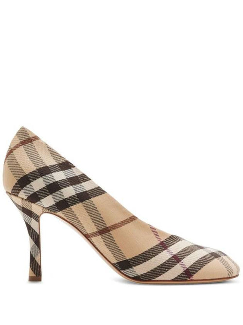 Burberry Check Baby High Pumps Beige