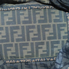 FENDI Zucca Canvas Vanity Pouch Brown Black gold92315