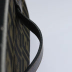 FENDI Zucca Canvas Vanity Pouch Brown Black gold92315