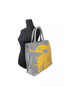 Burberry Knight Horse Canvas Tote Set Women Sunflower Gray Tote Bags