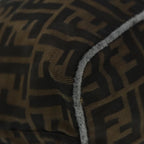 FENDI Zucca Canvas Hand Bag Brown Black Silver92328