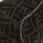 FENDI Zucca Canvas Hand Bag Brown Black Silver92328