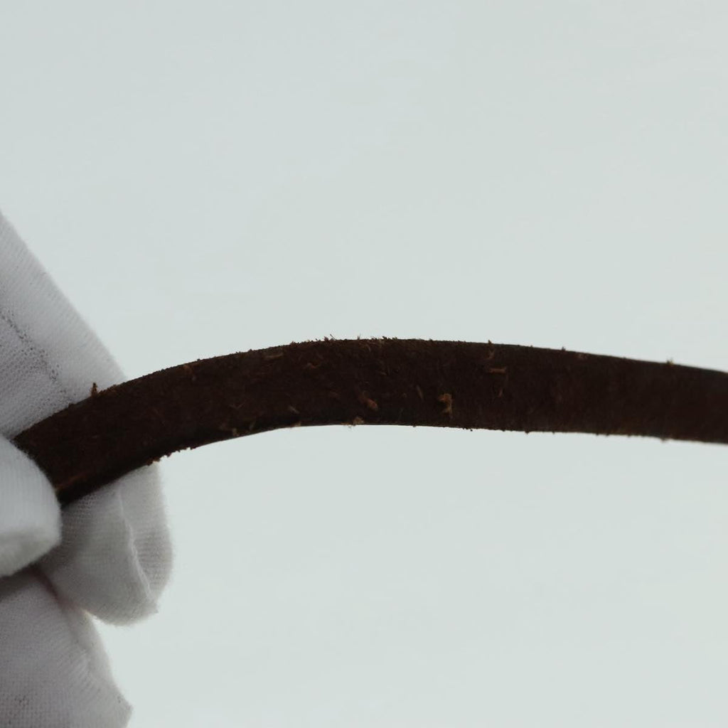 FENDI Zucca Canvas Hand Bag Brown Black Silver92328