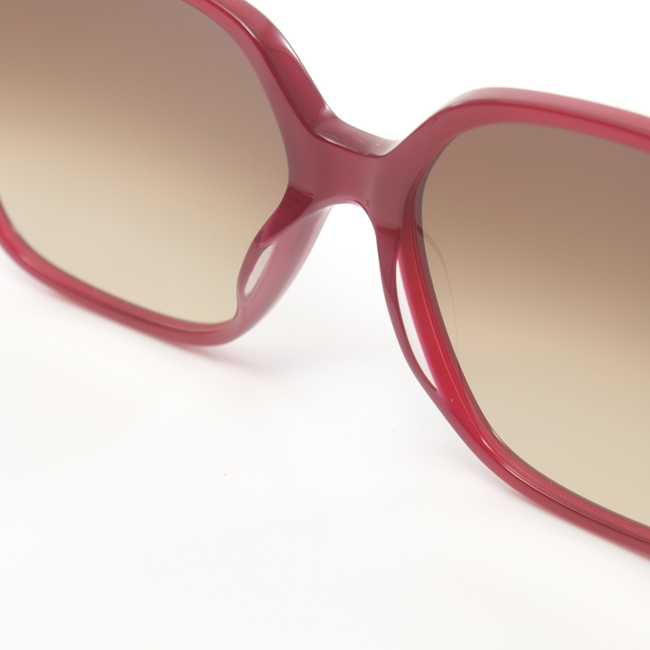 FENDI Square Sunglasses Red Brown