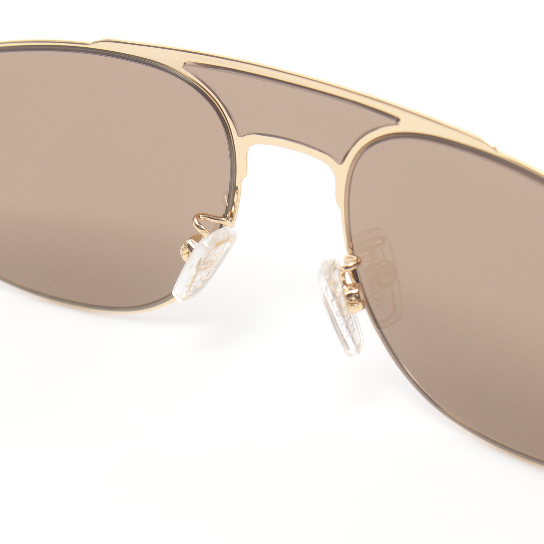 FENDI O'Lock Sunglasses GP Gold Brown