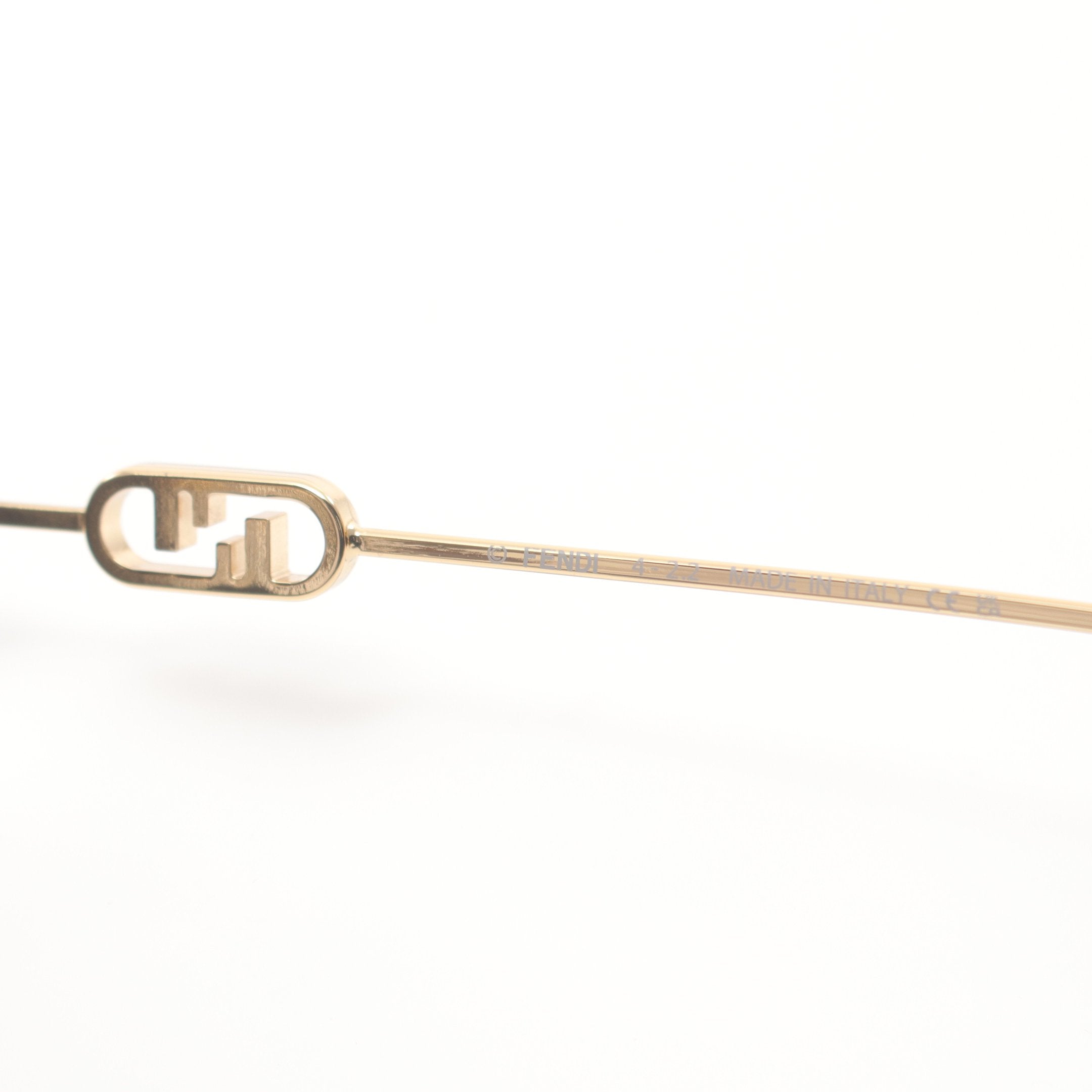 FENDI O'Lock Sunglasses GP Gold Brown