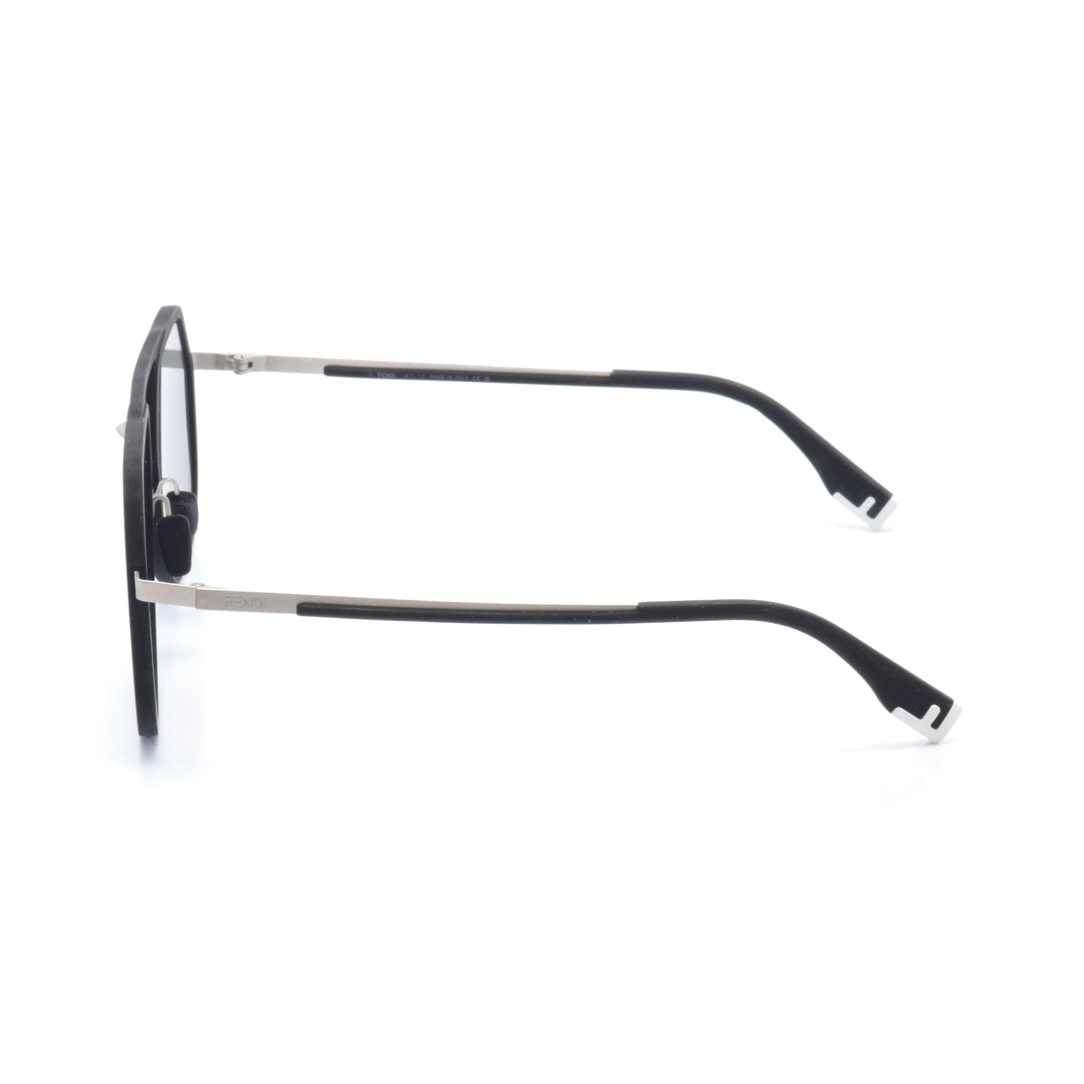 FENDI Sunglasses Black White Silver