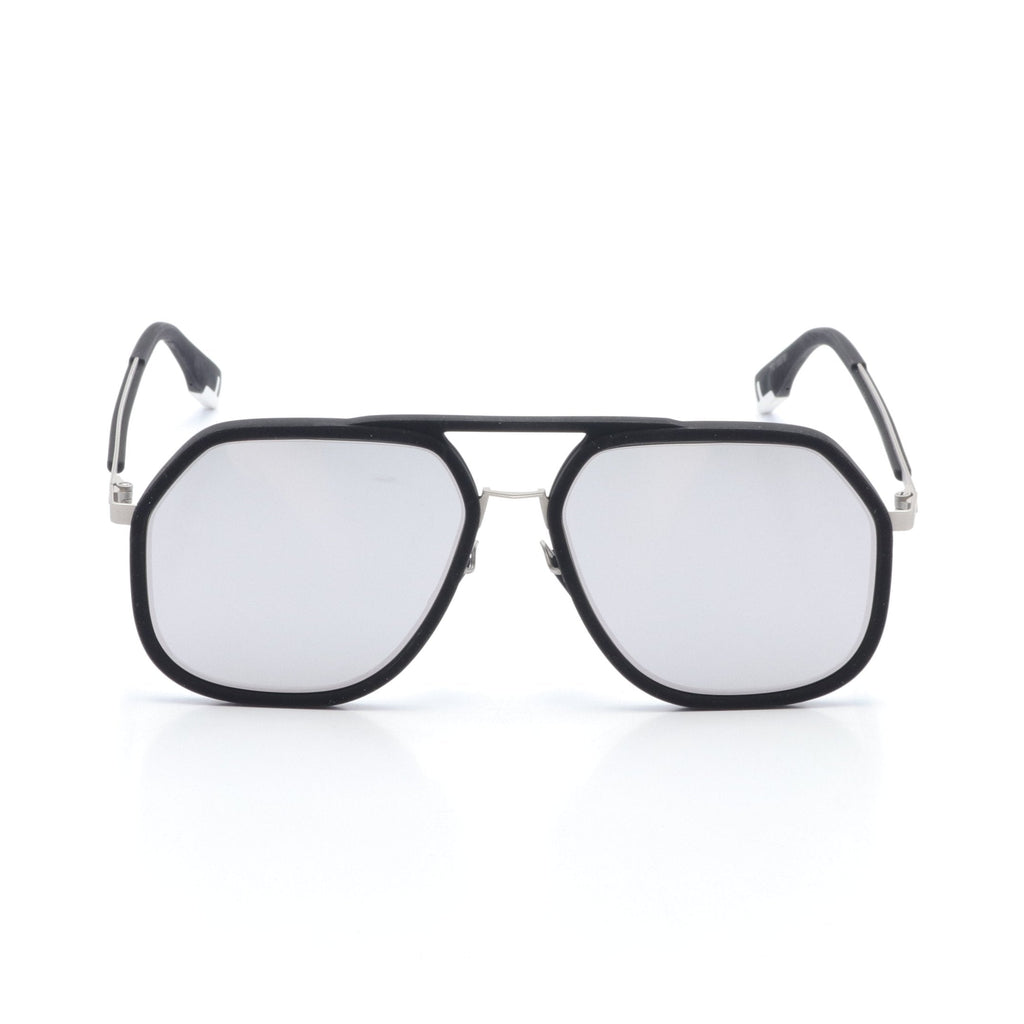 FENDI Sunglasses Black White Silver
