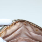 FENDI Zucchino Canvas Hand Bag Silver Beige Gold92437