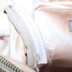 FENDI Zucchino Canvas Hand Bag Silver Beige Gold92437