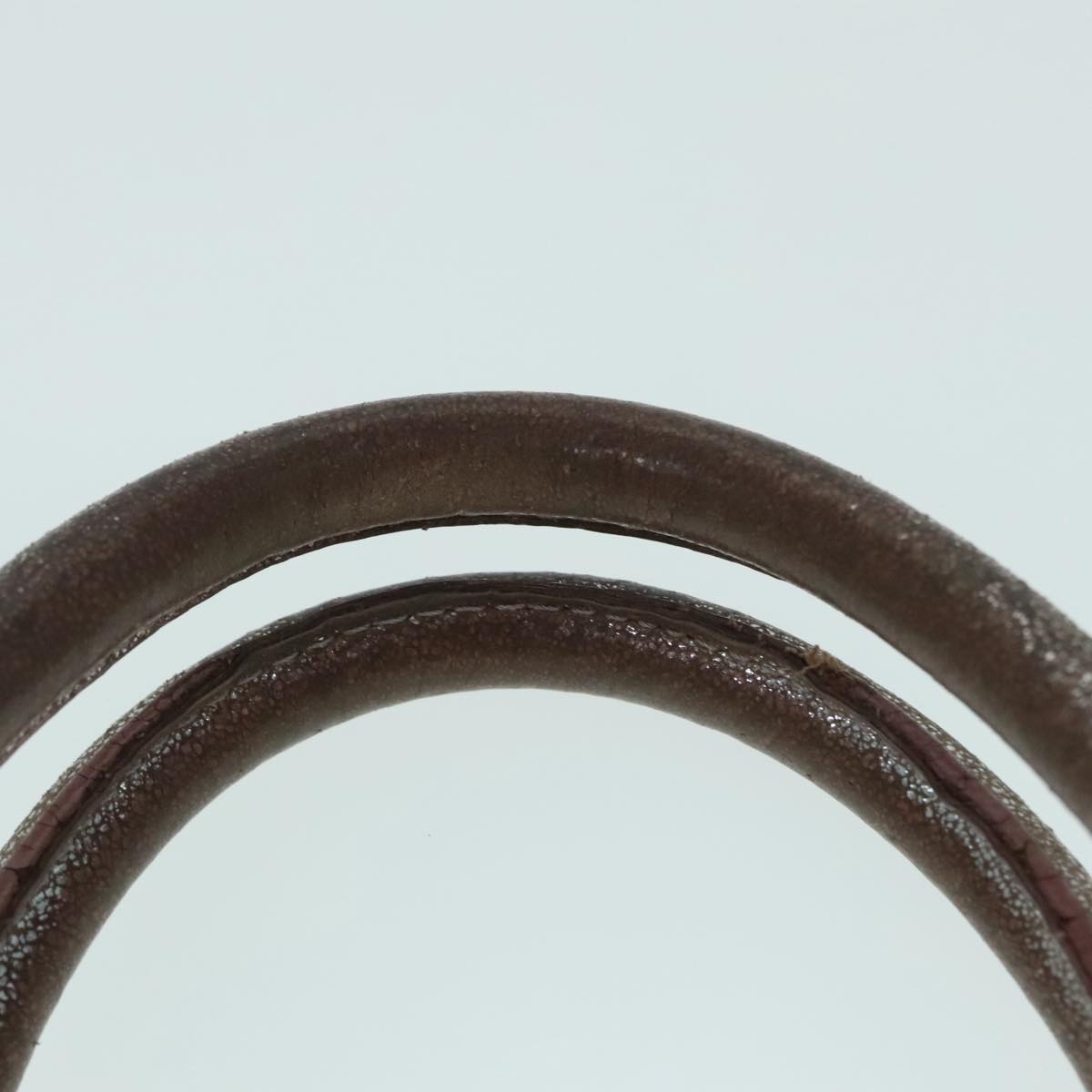 FENDI Zucchino Canvas Hand Bag Silver Beige Gold92437