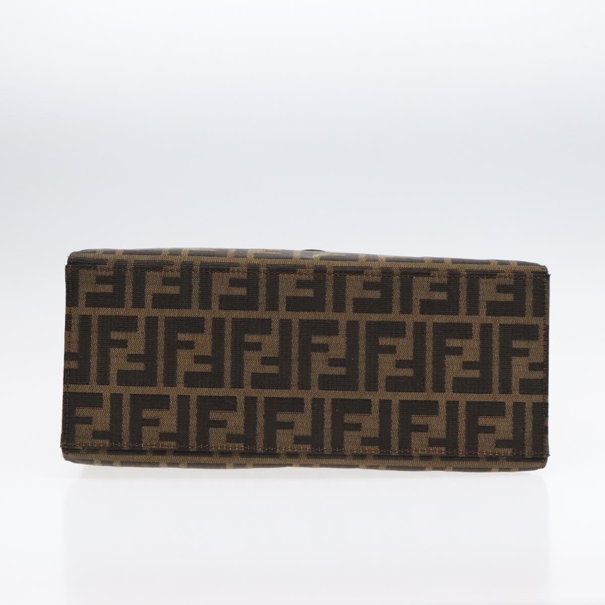 FENDI Zucca Canvas Mamma Tote Bag Brown Black Silver92515