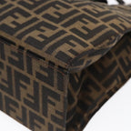FENDI Zucca Canvas Mamma Tote Bag Brown Black Silver92515