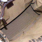 FENDI Zucca Canvas Mamma Tote Bag Brown Black Silver92515