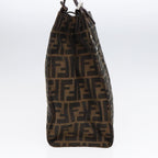 FENDI Zucca Canvas Mamma Tote Bag Brown Black Silver92515