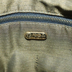 FENDI Zucca Canvas Vanity Pouch Brown Black gold92526