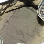 FENDI Zucca Canvas Vanity Pouch Brown Black gold92526