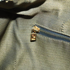 FENDI Zucca Canvas Vanity Pouch Brown Black gold92526