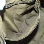 FENDI Zucca Canvas Vanity Pouch Brown Black gold92526