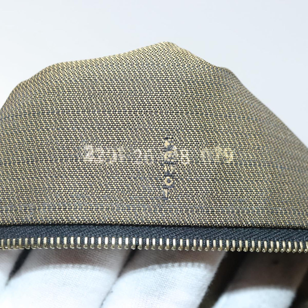 FENDI Zucca Canvas Vanity Pouch Brown Black gold92526