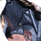 FENDI Zucca Canvas Hand Bag Brown Black Silver92553