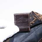 FENDI Zucca Canvas Hand Bag Brown Black Silver92553