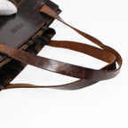 FENDI Zucca Canvas Hand Bag Brown Black Silver92553