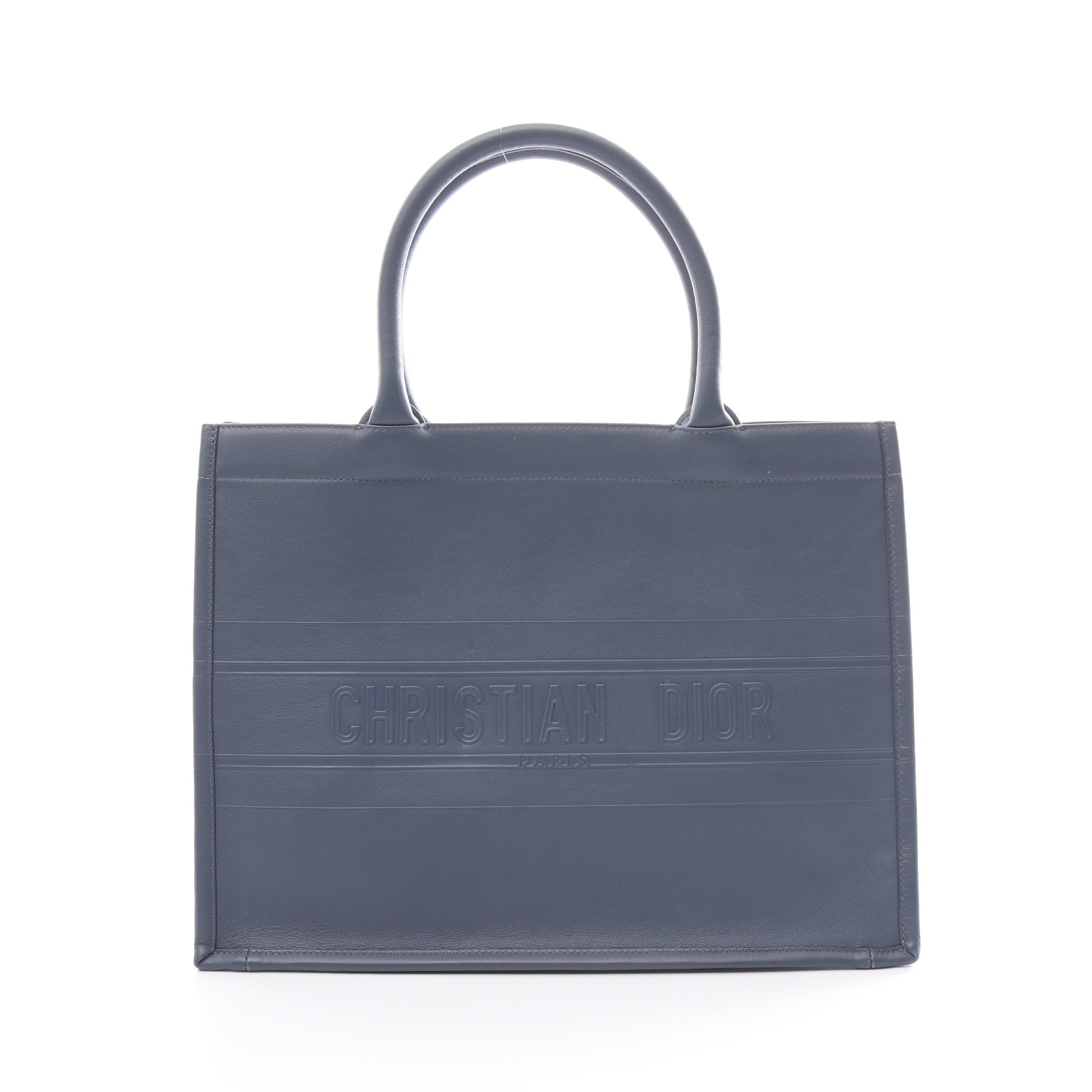Dior BOOK TOTE Book tote Medium Handbag Tote bag Leather Blue gray