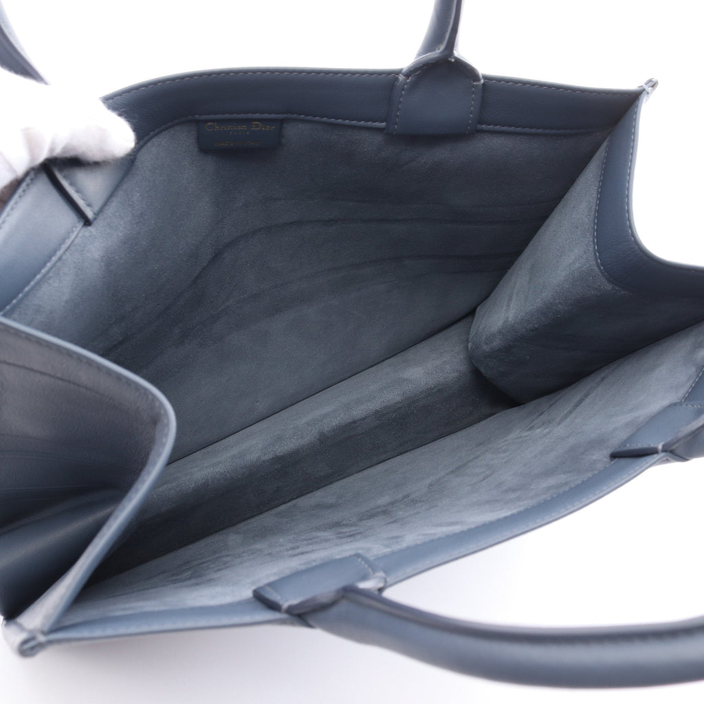 Dior BOOK TOTE Book tote Medium Handbag Tote bag Leather Blue gray