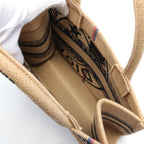 Dior BOOK TOTE Book tote Small Dior Union Handbag Tote bag Jute Canvas Beige Multicolor