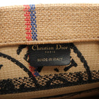 Dior BOOK TOTE Book tote Small Dior Union Handbag Tote bag Jute Canvas Beige Multicolor