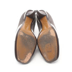 FENDI Booties Pumps Leather Suede Dark gray Black
