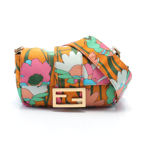 FENDI Mamma bucket Body bag Waist bag Floral pattern Nylon Orange Multicolor 2WAY