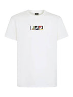 Fendi Embroidered Logo Short Sleeve T-Shirt White