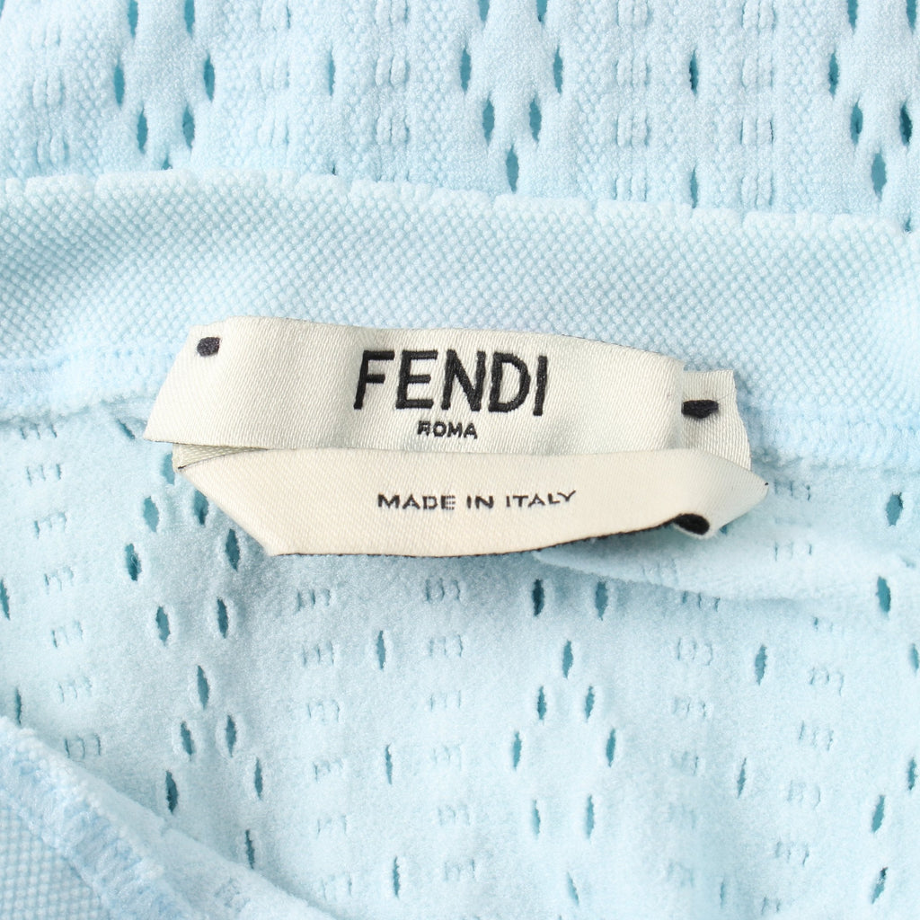FENDI Knit dress Nylon Light blue