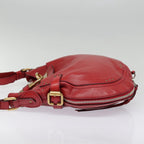 Chloe Paddington Shoulder Bag Leather Red Gold 92813