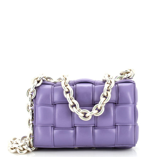 Bottega Veneta Cassette Chain Crossbody Bag Padded Maxi Intrecciato Leather