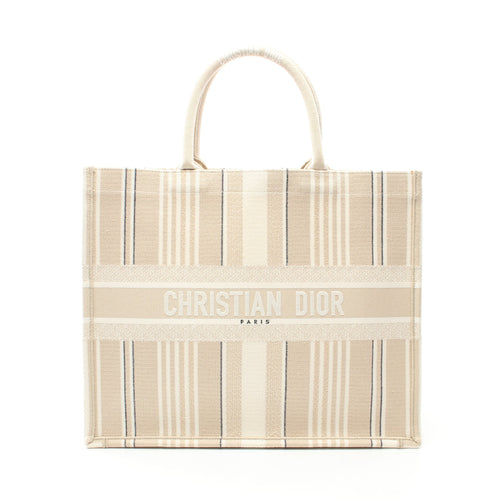 Dior BOOK TOTE Book tote Large Handbag Tote bag Canvas Gray beige Off white Black