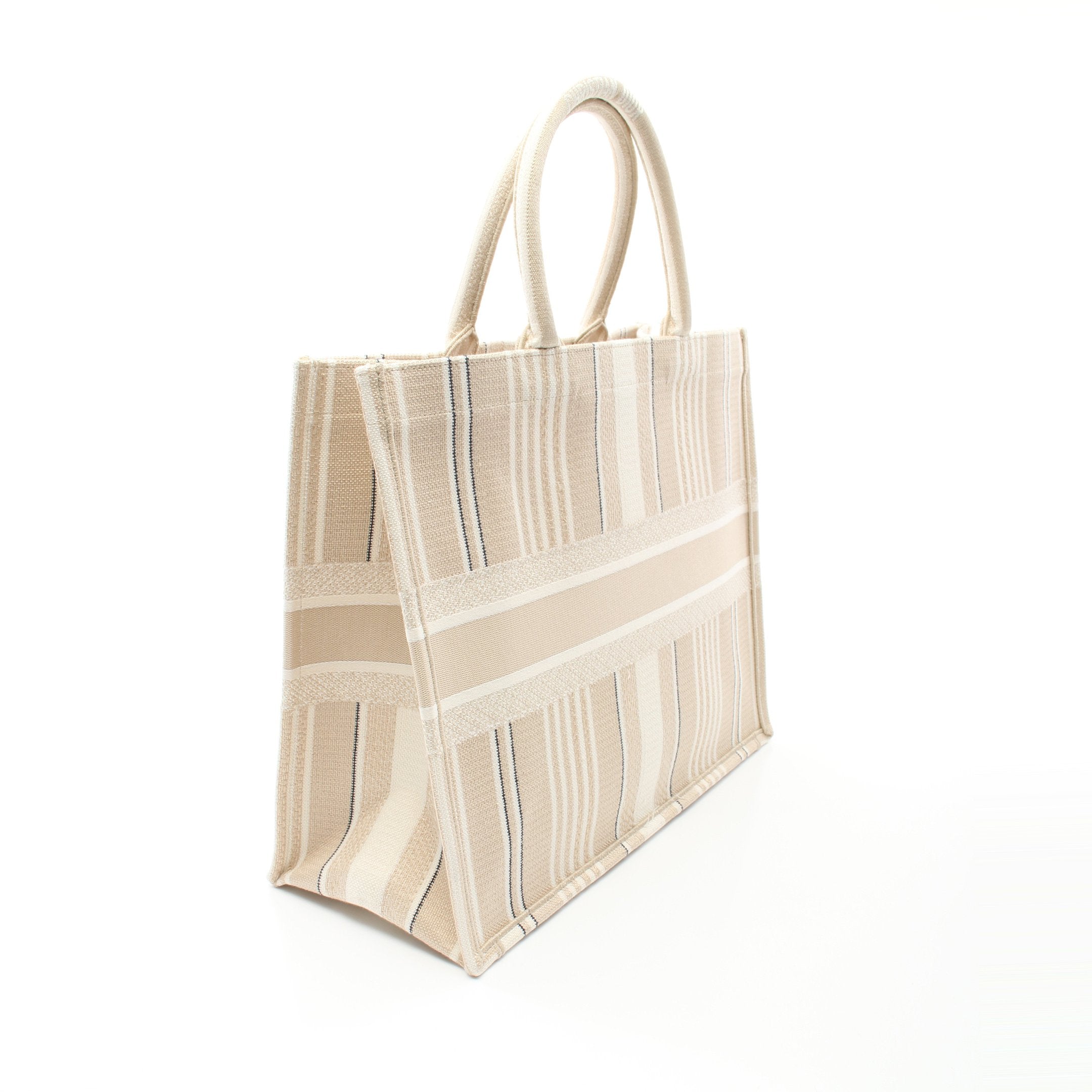 Dior BOOK TOTE Book tote Large Handbag Tote bag Canvas Gray beige Off white Black