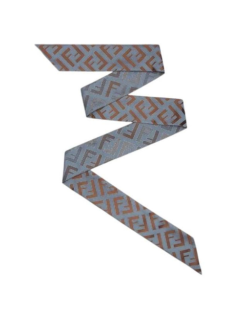 Fendi Wrappy Silk Scarf Light Blue