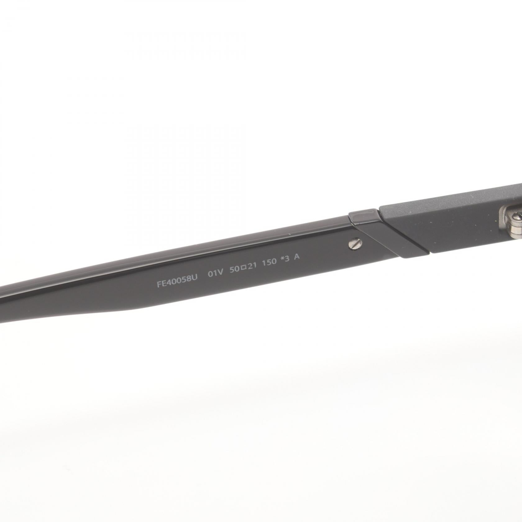 FENDI Diagonal Sunglasses Others Black Silver