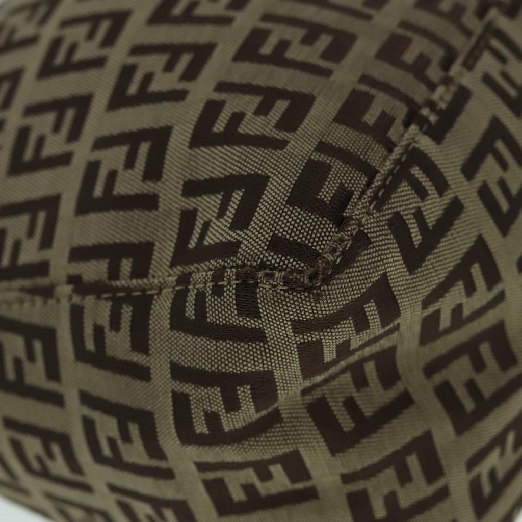 FENDI Zucchino Canvas Hand Bag Beige Brown92979