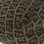 FENDI Zucchino Canvas Hand Bag Beige Brown92979