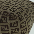 FENDI Zucchino Canvas Hand Bag Beige Brown92979