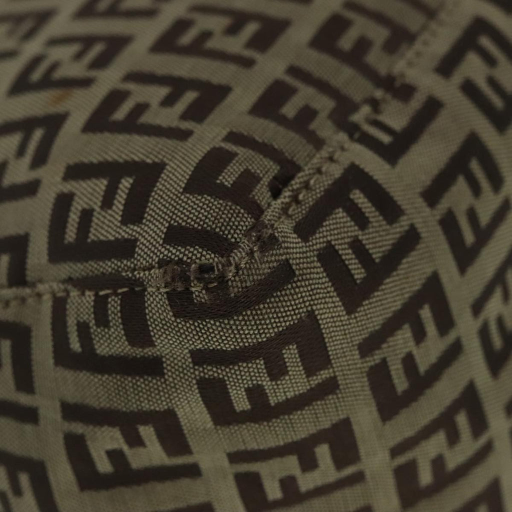 FENDI Zucchino Canvas Hand Bag Beige Brown92979