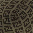 FENDI Zucchino Canvas Hand Bag Beige Brown92979